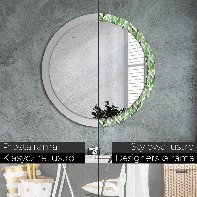 Oglinda rotunda decor perete Herringbone