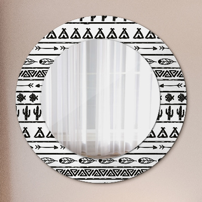 Decor oglinda rotunda Boho minimalist