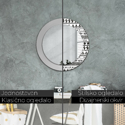 Decor oglinda rotunda Boho minimalist