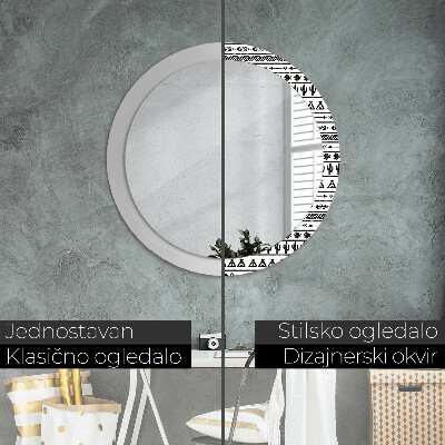 Decor oglinda rotunda Boho minimalist