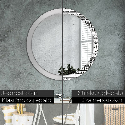 Decor oglinda rotunda Boho minimalist
