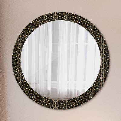 Oglinda rotunda decor perete Geometrie hexagonală