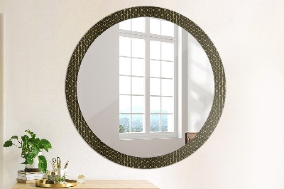 Oglinda rotunda decor perete Geometrie hexagonală
