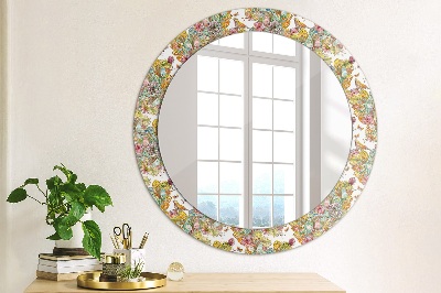Oglinda rotunda cu rama imprimata Un vis despre țara basmelor