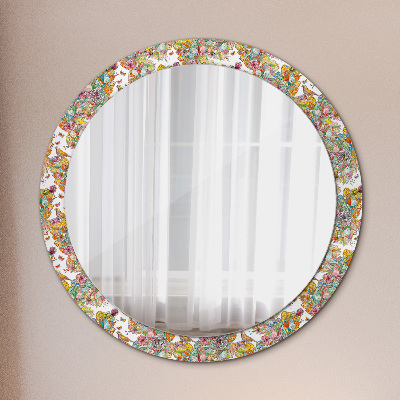 Oglinda rotunda cu rama imprimata Un vis despre țara basmelor