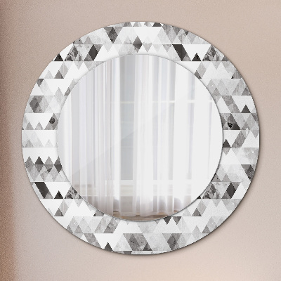 Oglinda rotunda cu rama imprimata Triunghiul curcubeului