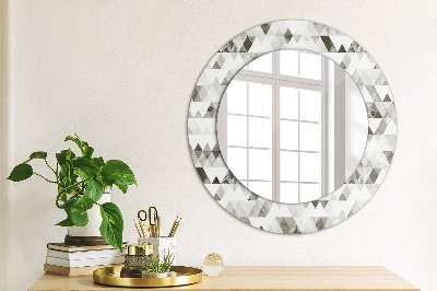 Oglinda rotunda cu rama imprimata Triunghiul curcubeului