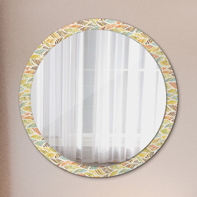 Decor oglinda rotunda Abstract