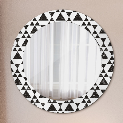 Oglinda rotunda cu rama imprimata Triunghiuri de geometrie