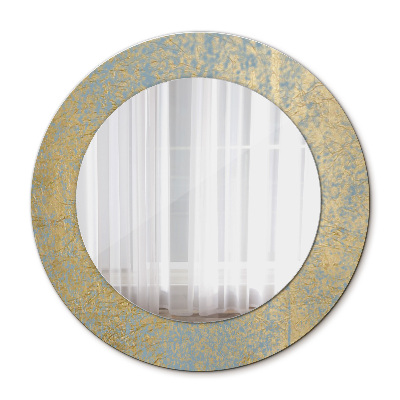 Decor oglinda rotunda Textura filmului de aur
