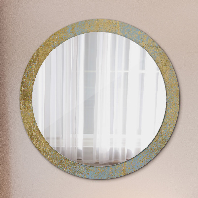 Decor oglinda rotunda Textura filmului de aur