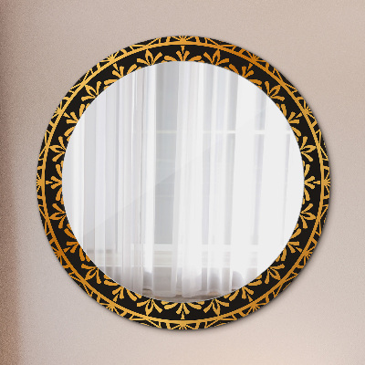 Decor oglinda rotunda Mandala de aur