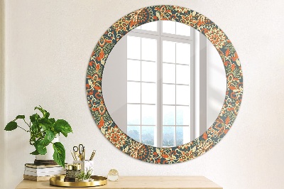 Oglinda rotunda cu rama imprimata Ilustrație pentru anul florii