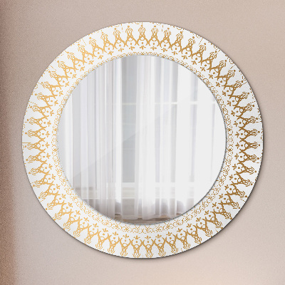 Decor oglinda rotunda Mandala indiană