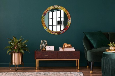 Oglinda rotunda cu rama imprimata Fereastră colorată cu vitralii