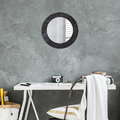 Oglinda rotunda cu rama imprimata Piatră neagră