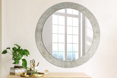 Oglinda rotunda cu rama imprimata Beton gri