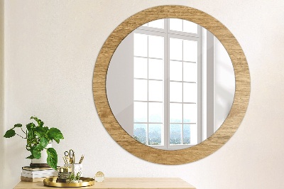 Decor oglinda rotunda Textura lemnului