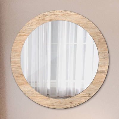 Decor oglinda rotunda Textura lemnului
