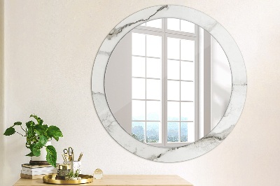 Oglinda rotunda cu rama imprimata Marmură albă