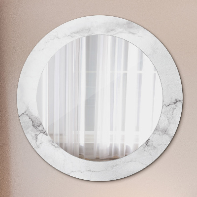 Oglinda rotunda cu rama imprimata Marmură albă