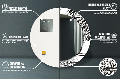 Oglinda rotunda cu rama imprimata Model de graffiti