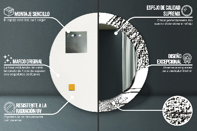 Oglinda rotunda cu rama imprimata Model de graffiti