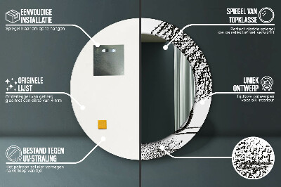 Oglinda rotunda cu rama imprimata Model de graffiti