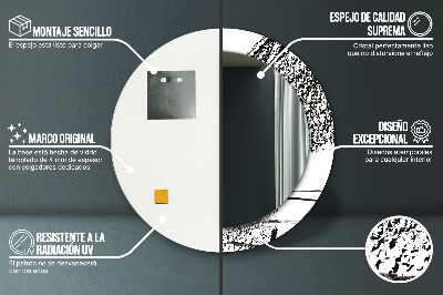 Oglinda rotunda cu rama imprimata Model de graffiti