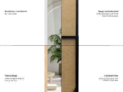 Oglindă de podea cu ramă albă 36x156 cm