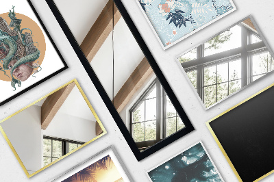 Oglindă de podea cu ramă neagră 36x156 cm