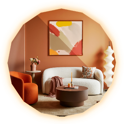 Oglindă geometrică cu iluminare de fundal LED