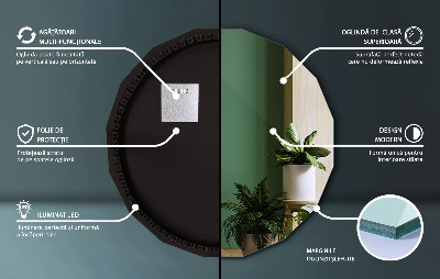 Oglindă geometrică cu iluminare de fundal LED