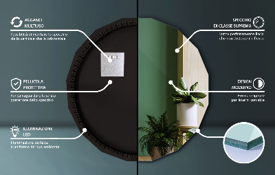 Oglindă geometrică cu iluminare de fundal LED