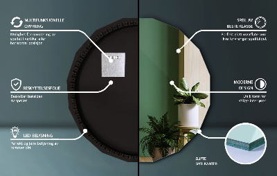 Oglindă geometrică cu iluminare de fundal LED