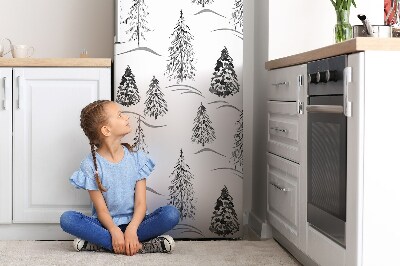 capac decorativ pentru frigider Arborele de crăciun de iarnă