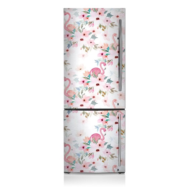 capac decorativ pentru frigider Flori flamingo
