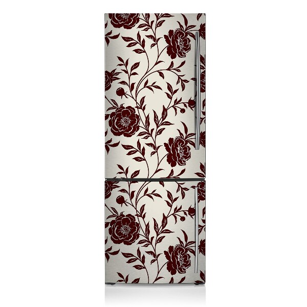 capac decorativ pentru frigider Floral burgundia