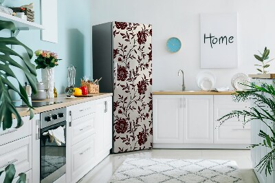 capac decorativ pentru frigider Floral burgundia