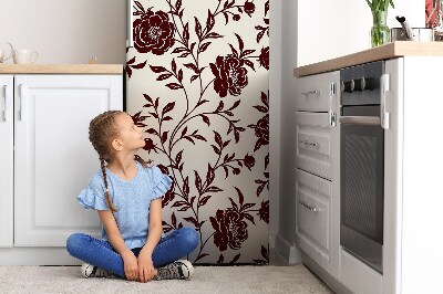capac decorativ pentru frigider Floral burgundia