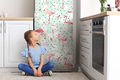 capac decorativ pentru frigider Flamingos