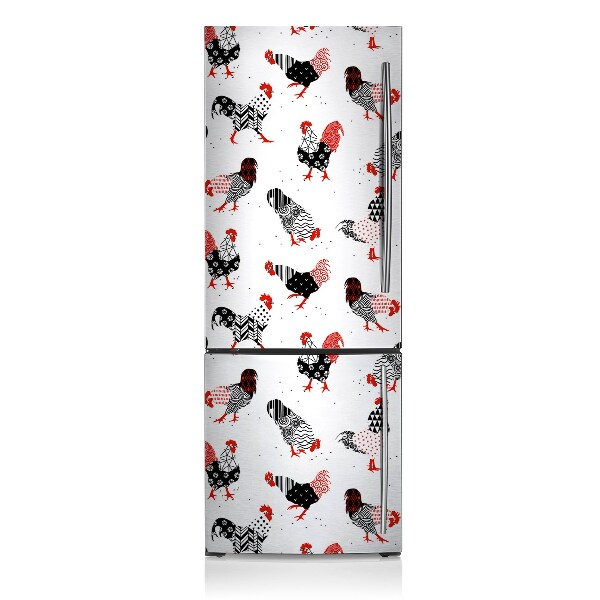 capac decorativ pentru frigider Modele abstracte roosters