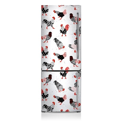 capac decorativ pentru frigider Modele abstracte roosters