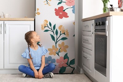capac decorativ pentru frigider Flori colorate