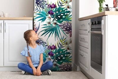 capac decorativ pentru frigider Frunze tropicale