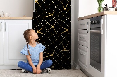 magnet decorativ pentru frigider Mozaic de aur și negru