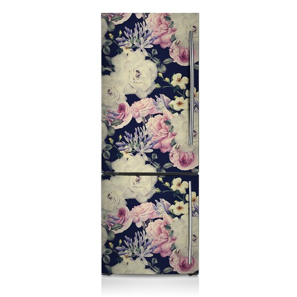 magnet decorativ pentru frigider White vintage rose