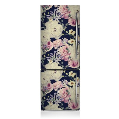 magnet decorativ pentru frigider White vintage rose