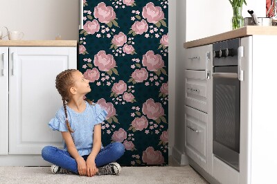 capac decorativ pentru frigider Flori roz