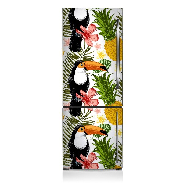 magnet decorativ pentru frigider Toucan și ananas